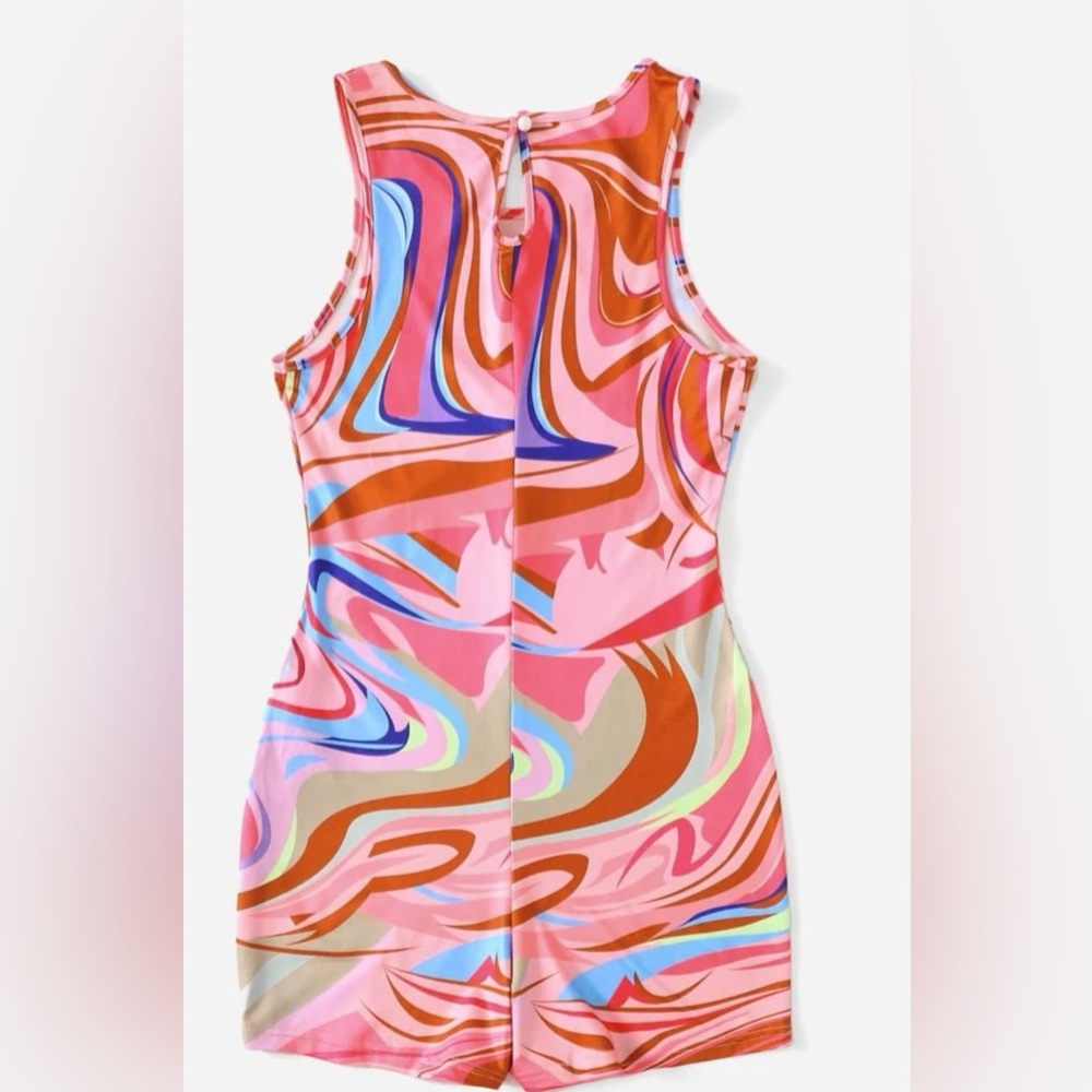 Pink marble romper 💗